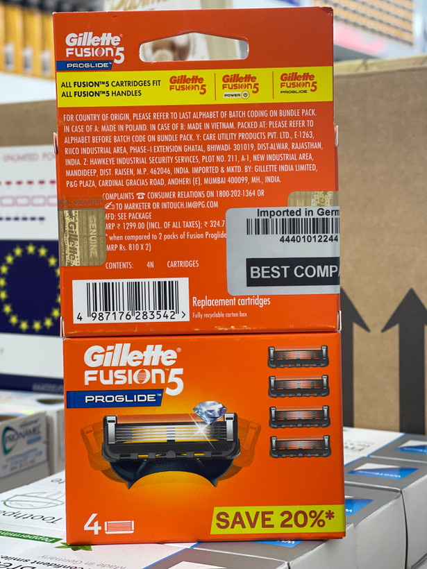 تیغ یدک ژیلت Fusion5 ProGlide بسته 4 عددی اصلی | اصلاحی نرم، دقیق و بدون حساسیت