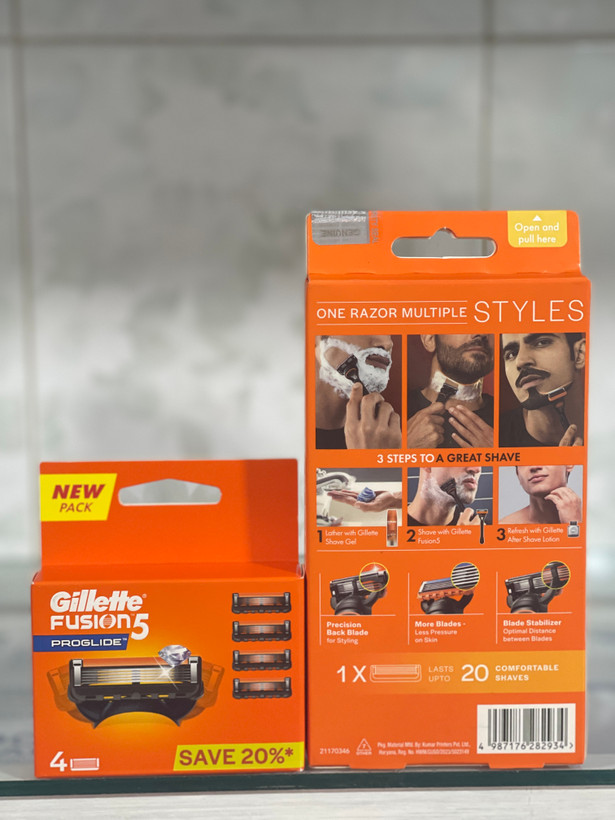 ست دسته اصلاح فیوژن پروگلاید و تیغ یدک ژیلت Fusion5 ProGlide اصل | اصلاح حرفهای و نرم آقایان