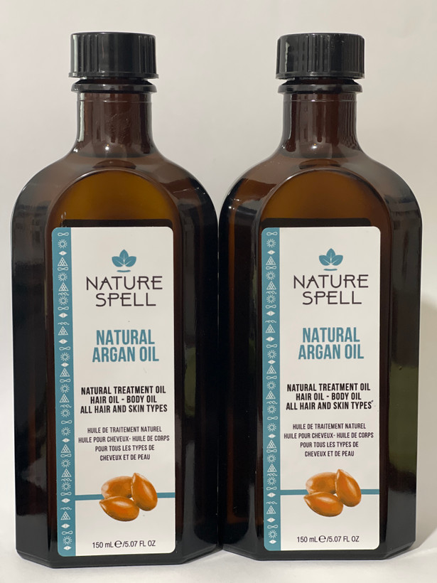 روغن آرگان طبیعی نیچر اسپل (Nature Spell) 150 میلیلیتر | تقویتکننده مو، آبرسان پوست و ترمیمکننده طبیعی