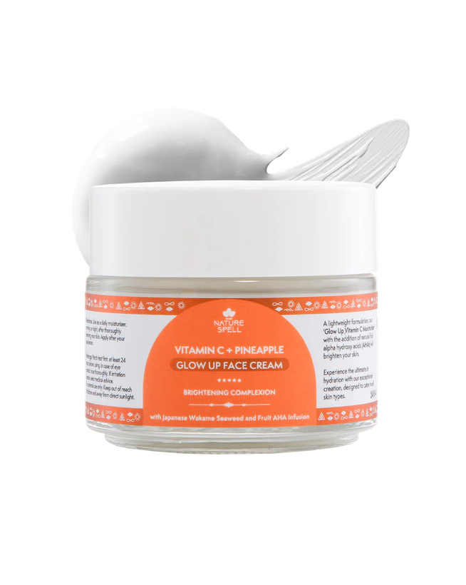 کرم روشنکننده و آبرسان صورت نیچر اسپل ویتامین C و آناناس 100 میلیلیتر | Brightening Glow Up Face Cream