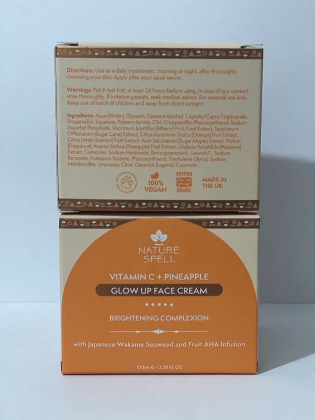 کرم روشنکننده و آبرسان صورت نیچر اسپل ویتامین C و آناناس 100 میلیلیتر | Brightening Glow Up Face Cream