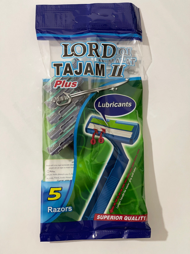 خودتراش ۵ عددی لرد مدل Tajam II Plus | اصلاحی دقیق و روان با نوار لغزنده