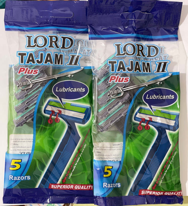 خودتراش ۵ عددی لرد مدل Tajam II Plus | اصلاحی دقیق و روان با نوار لغزنده