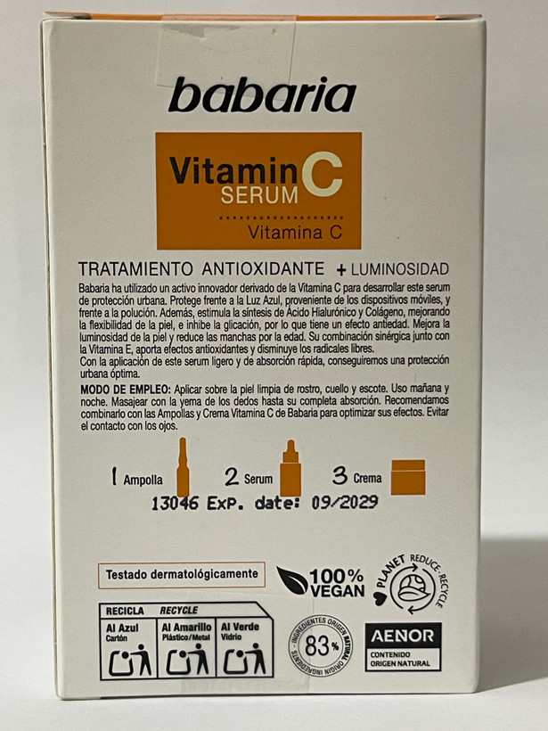سرم ویتامین C باباریا 30 میلیلیتر | روشنکننده، ضد لک و آنتیاکسیدان قوی پوست Babaria Vitamin C Serum