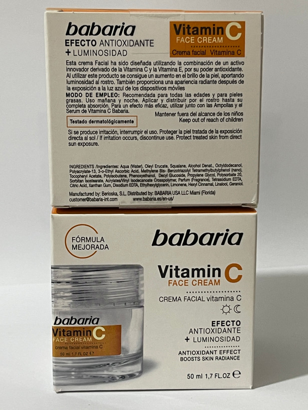 کرم صورت ویتامین C باباریا Babaria Vitamin C Face Cream 50ml | روشنکننده، آنتیاکسیدان و افزایش درخشندگی پوست
